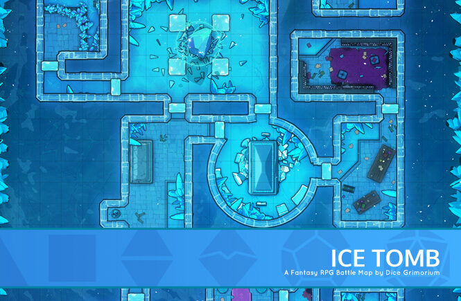 Ice Tomb D&D Battle Map Banner