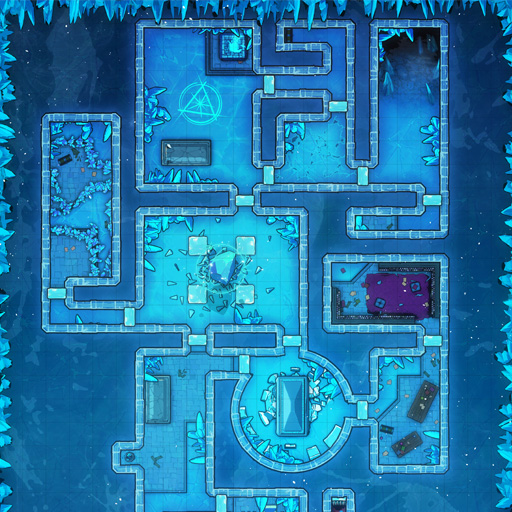 Ice Tomb D&D Battle Map Thumb