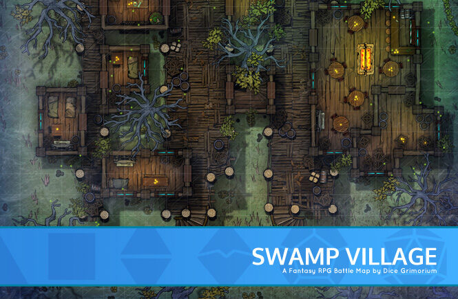 Swamp Village D&D Battle Map Banner