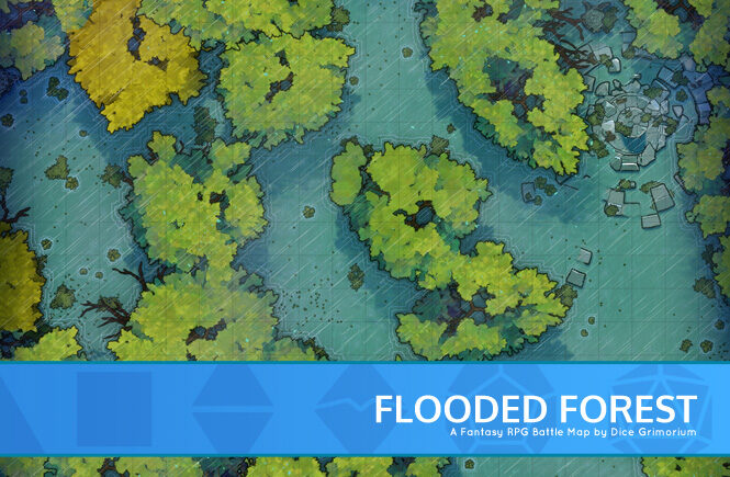 Flooded Forest D&D Battle Map Banner