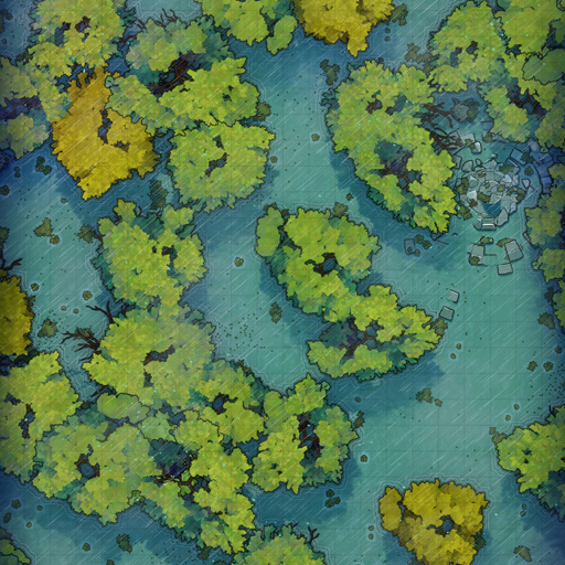 Flooded Forest D&D Battle Map Thumb