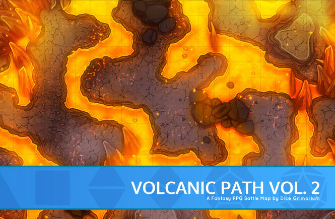 Volcanic Path Vol. 2 D&D Battle Map Banner