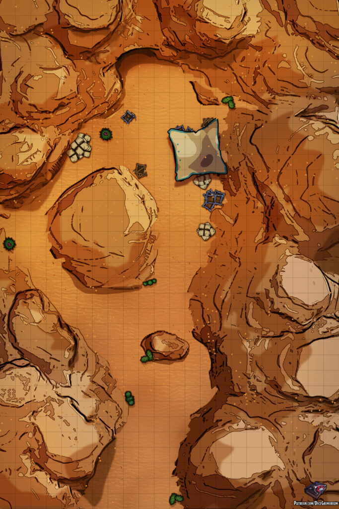 Desert Path Vol. 2 D&D Battle Map
