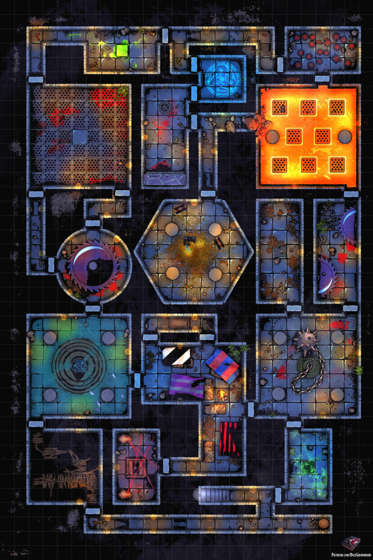 Secret Vault Dungeon - D&D Map for Roll20 And Tabletop - Dice Grimorium