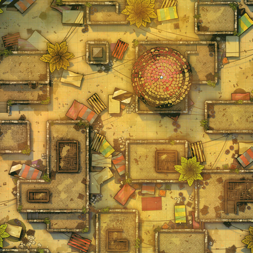 Desert Market Streets D&D Battle Map Thumb