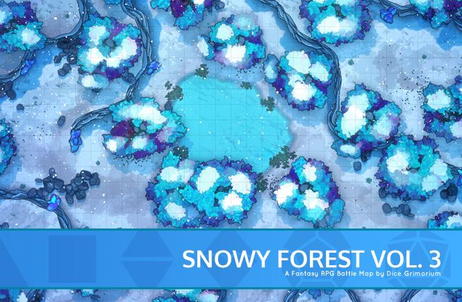 Snowy Forest Vol.3 D&D Battle Map Banner