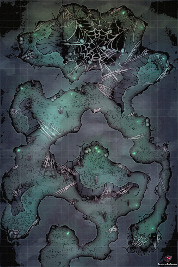 Spider Nest Cave D&D Battle Map
