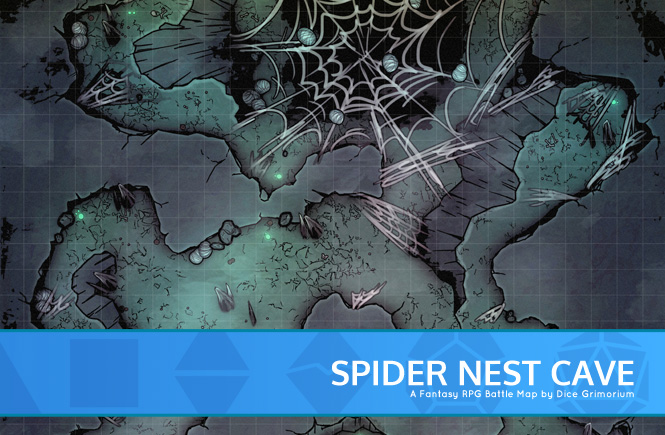 Spider Nest Cave D&D Battle Map Thumb