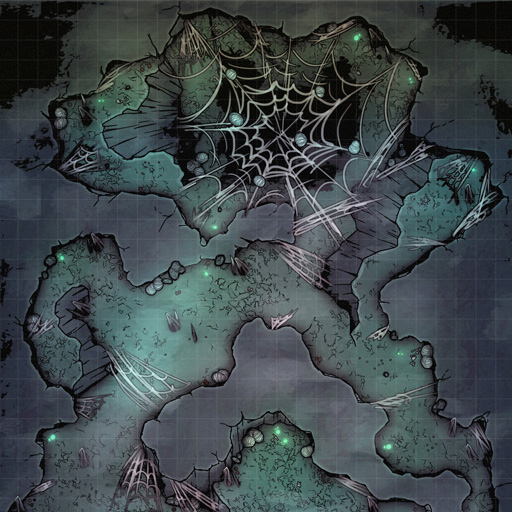 Spider Nest Cave D&D Battle Map Thumb