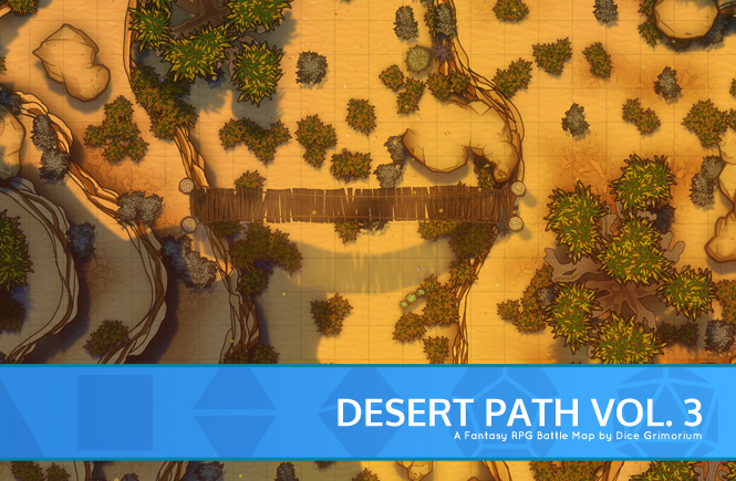 Desert Path Vol. 3 D&D Battle Map Banner