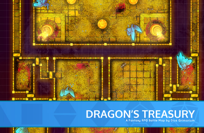 Dragon's Treasury D&D Battle Map Banner