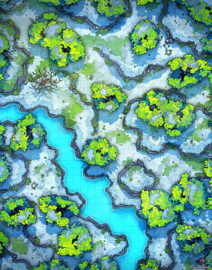 Snowy Forest Vol. 4 D&D Battle Map
