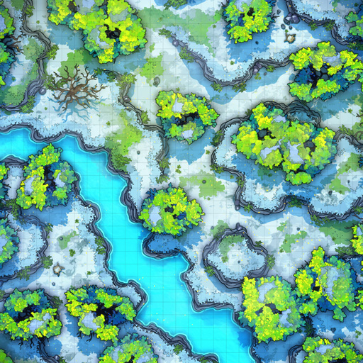 Snowy Forest Vol. 4 D&D Battle Map Thumb