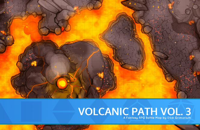 Volcanic Path Vol. 3 D&D Battle Map Banner
