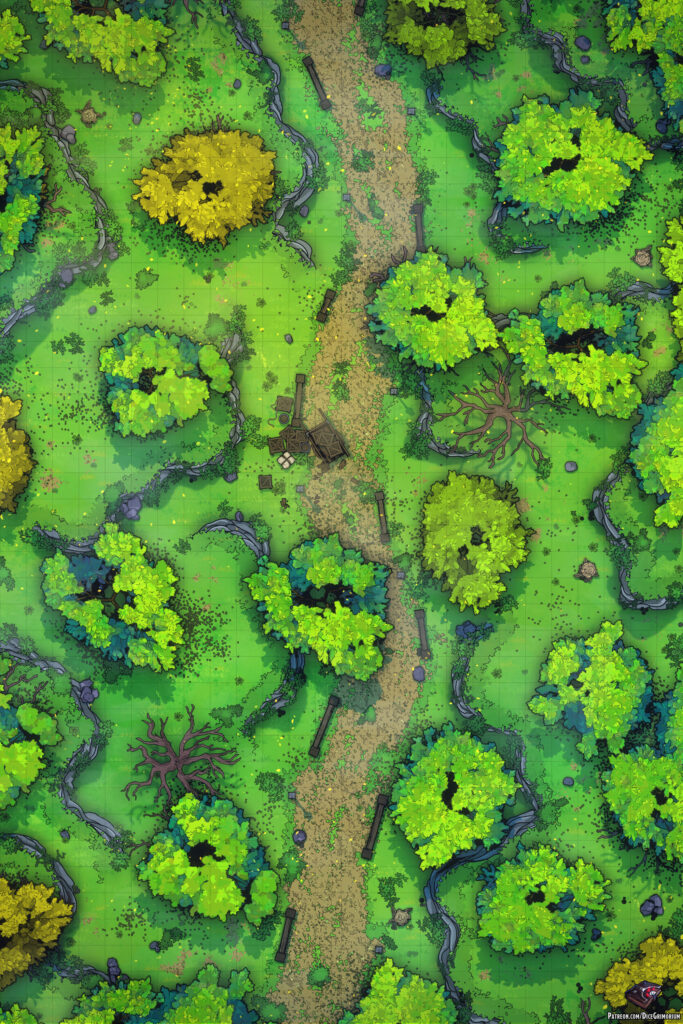Forest Path Vol. 7 D&D Battle Map
