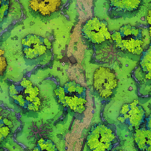 Forest Path Vol. 7 D&D Battle Map Thumb