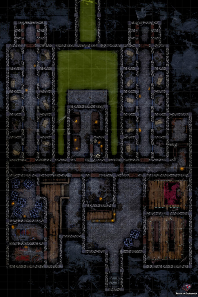 Old Prison D&D Battle Map