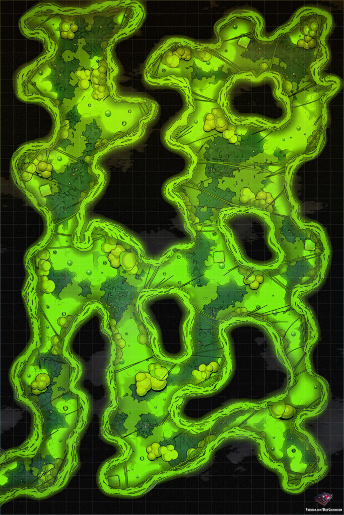 Ooze Cave D&D Battle Map