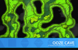 Ooze Cave - D&D Map for Roll20 And Tabletop - Dice Grimorium