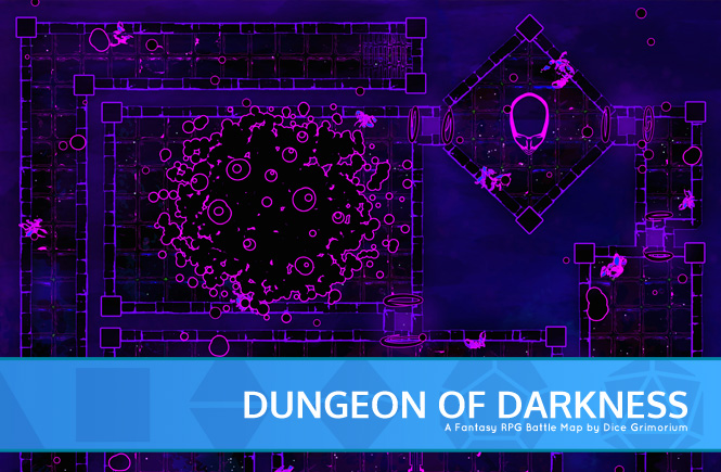 Darkness Dungeon D&D Battle Map Banner