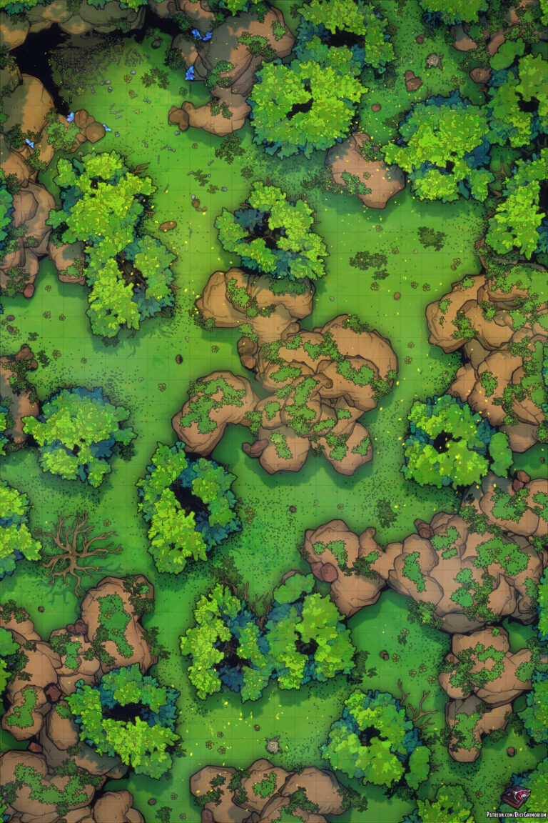 Forest Wilderness Vol. 7 - D&D Map for Roll20 And Tabletop - Dice Grimorium