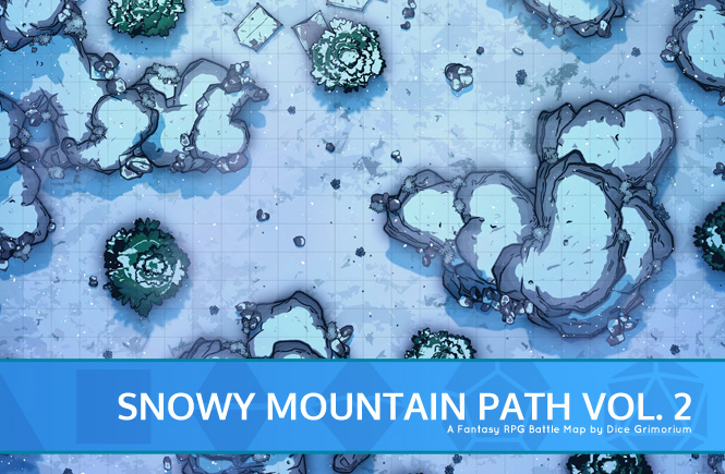 Snowy Mountain Path Vol. 2 D&D Battle Map Banner