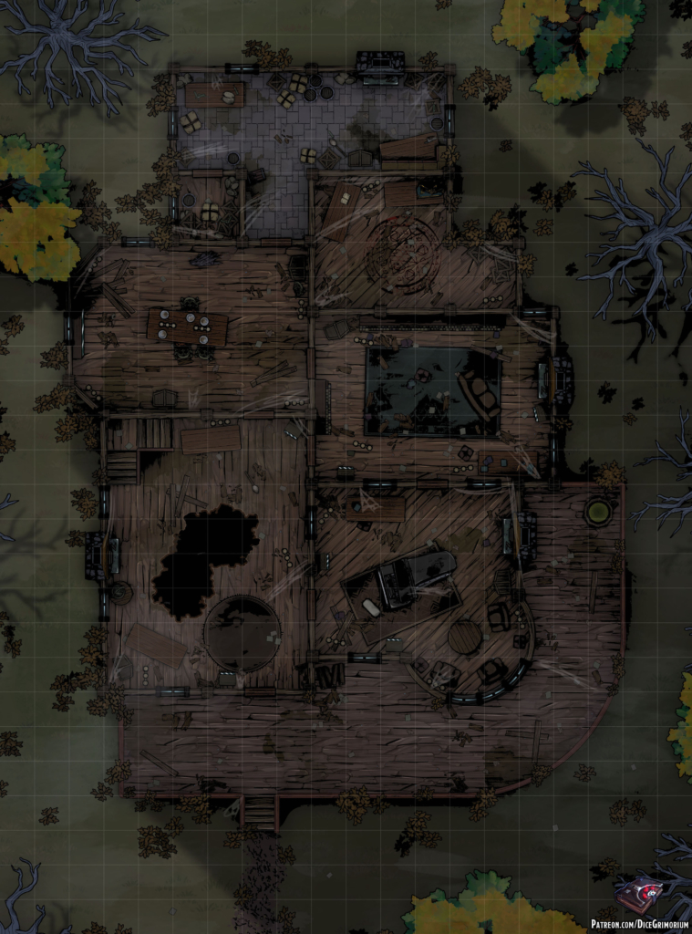 Haunted House D&D Battle Map