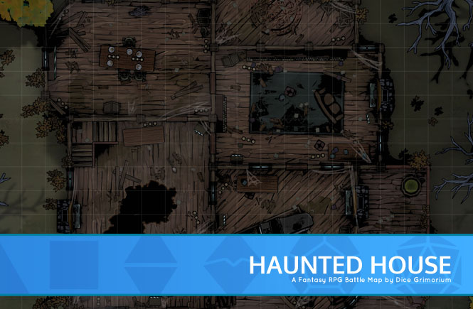 Haunted House D&D Battle Map Banner