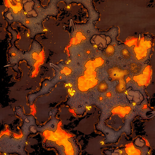 Fire Dragon Cave D&D Battle Map Thumb