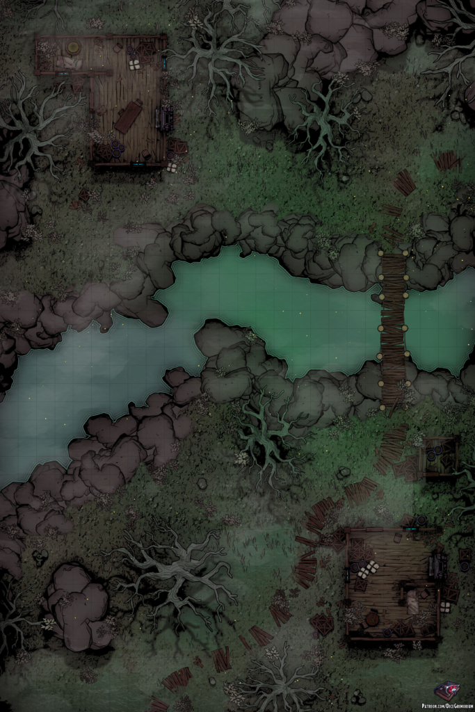 Swamp River D&D Battle Map