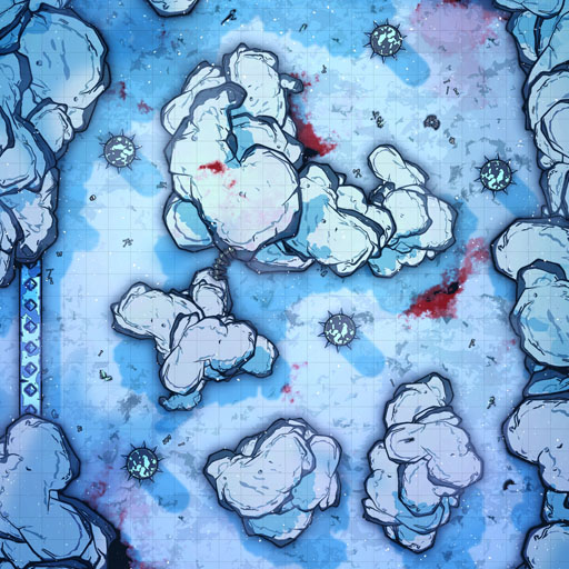 Snowy Battle Arena D&D Battle Map Thumb