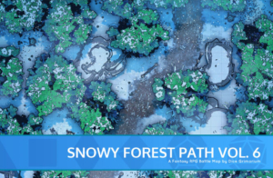 Snowy Forest Path Vol. 6 - D&D Map for Roll20 And Tabletop - Dice Grimorium