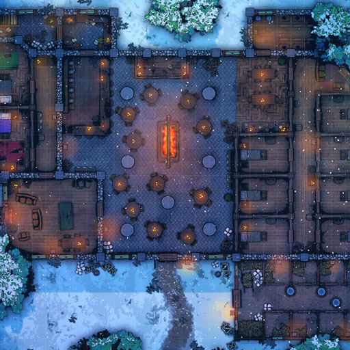 Snowy Inn D&D Battle Map Thumb