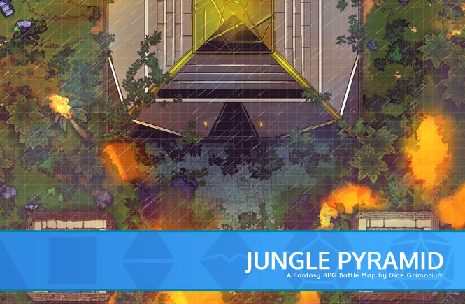 Jungle Pyramid D&D Battle Map Banner