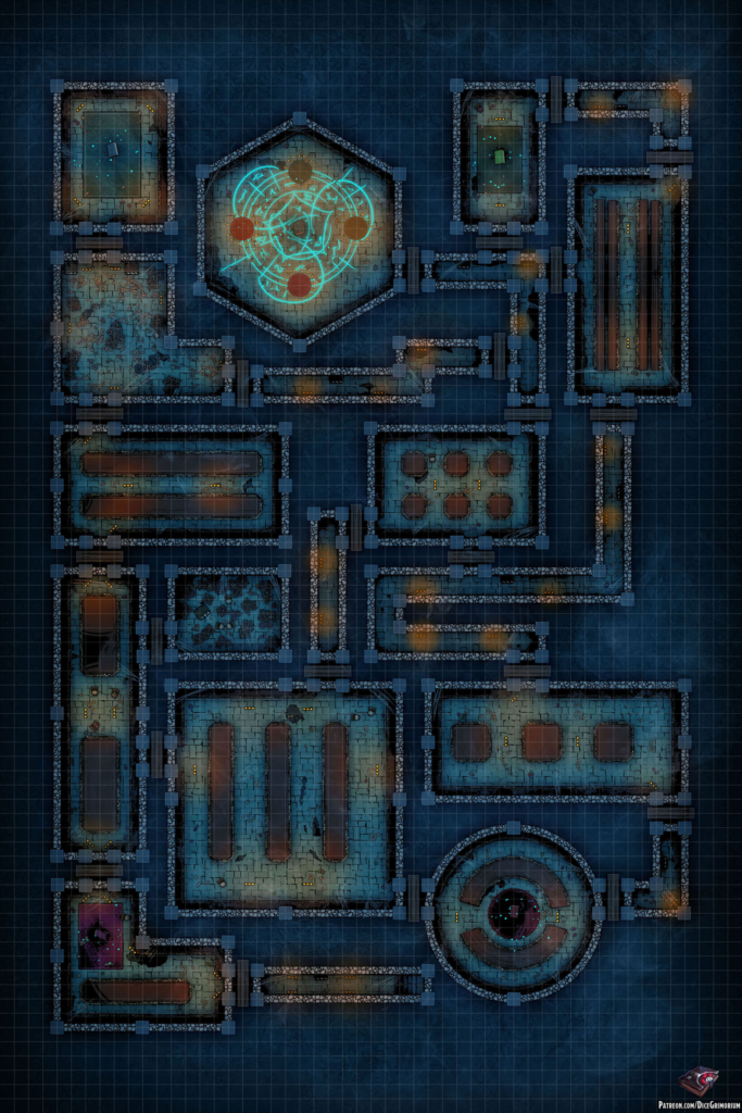 Forgotten Library D&D Battle Map