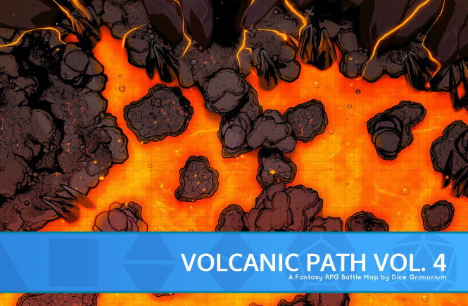 Volcanic Path Vol. 4 D&D Battle Map Banner