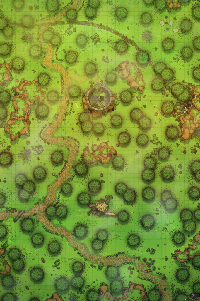 Kingdom Forest Roads Vol2 D&D Battle Map