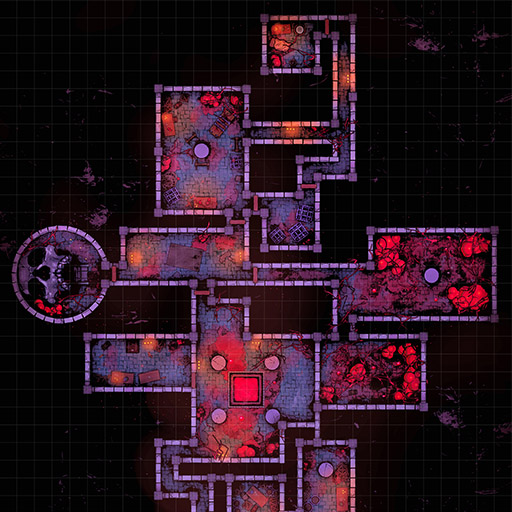 Blood Cult Dungeon D&D Battle Map Thumb