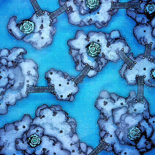 Snowy Islets D&D Battle Map Thumb