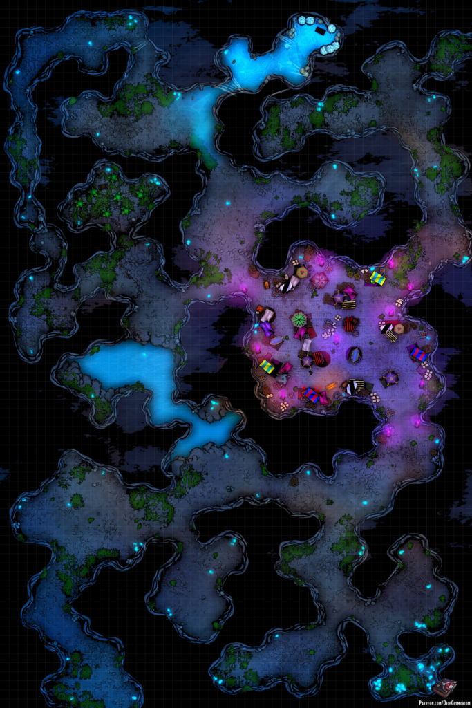 Cave Market D&D Battle Map
