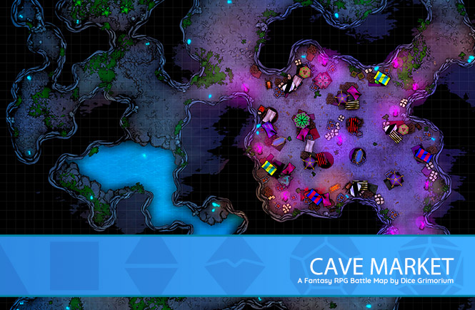 Cave Market D&D Battle Map Banner