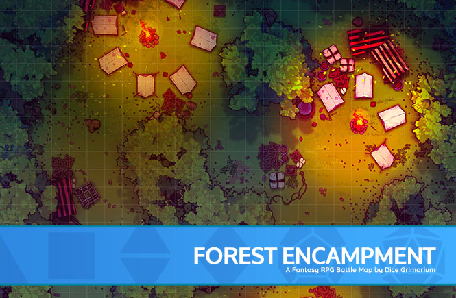 Forest Encampment D&D Battle Map Banner