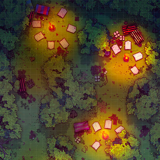 Forest Encampment D&D Battle Map Thumb