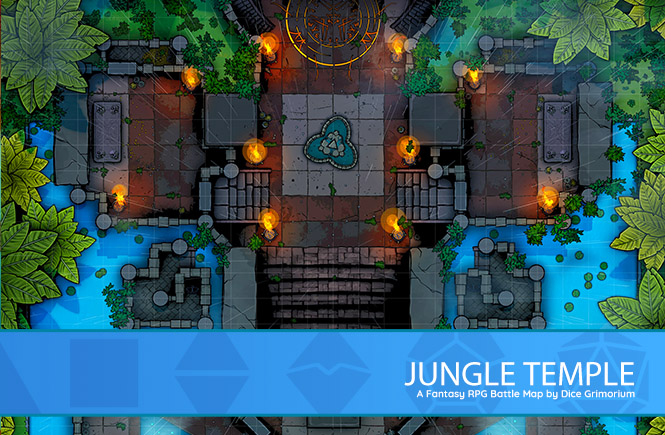 Jungle Temple D&D Battle Map Banner