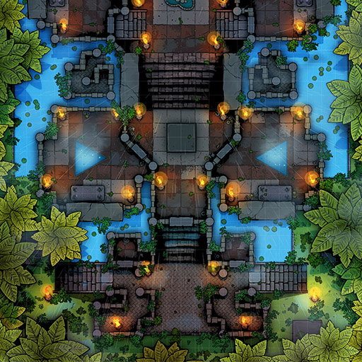 Jungle Temple D&D Battle Map Thumb