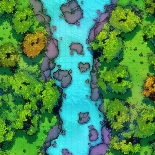 River Bifurcation D&D Battle Map Banner