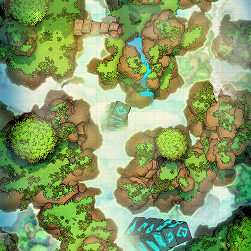 Floating Forest Islands D&D Battle Map Banner