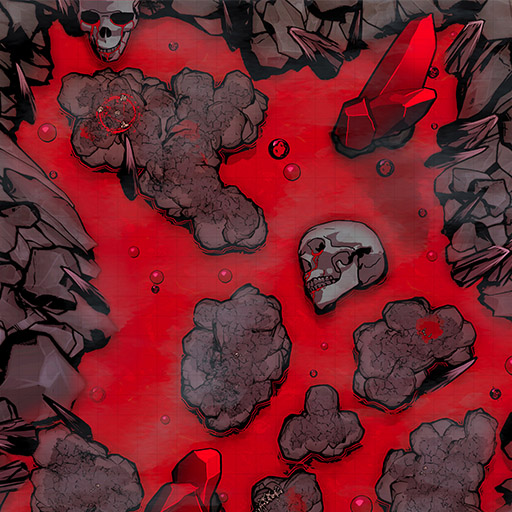 Hell Skull Trial Chamber D&D Battle Map Thumb