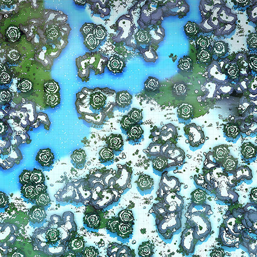 Snowy Mountain Path Vol. 4 D&D Battle Map Thumb