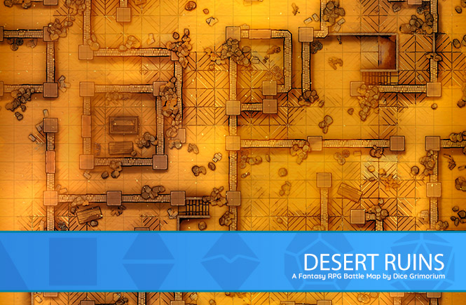 Desert Ruins D&D Battle Map Banner